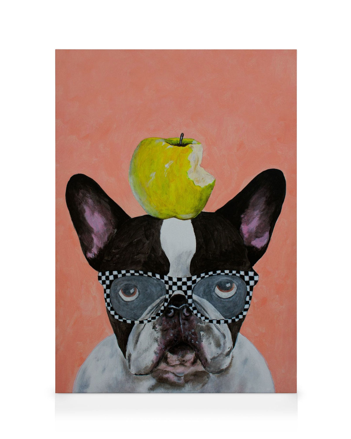 Coco De Paris - French Bulldog with Apple Canvas print