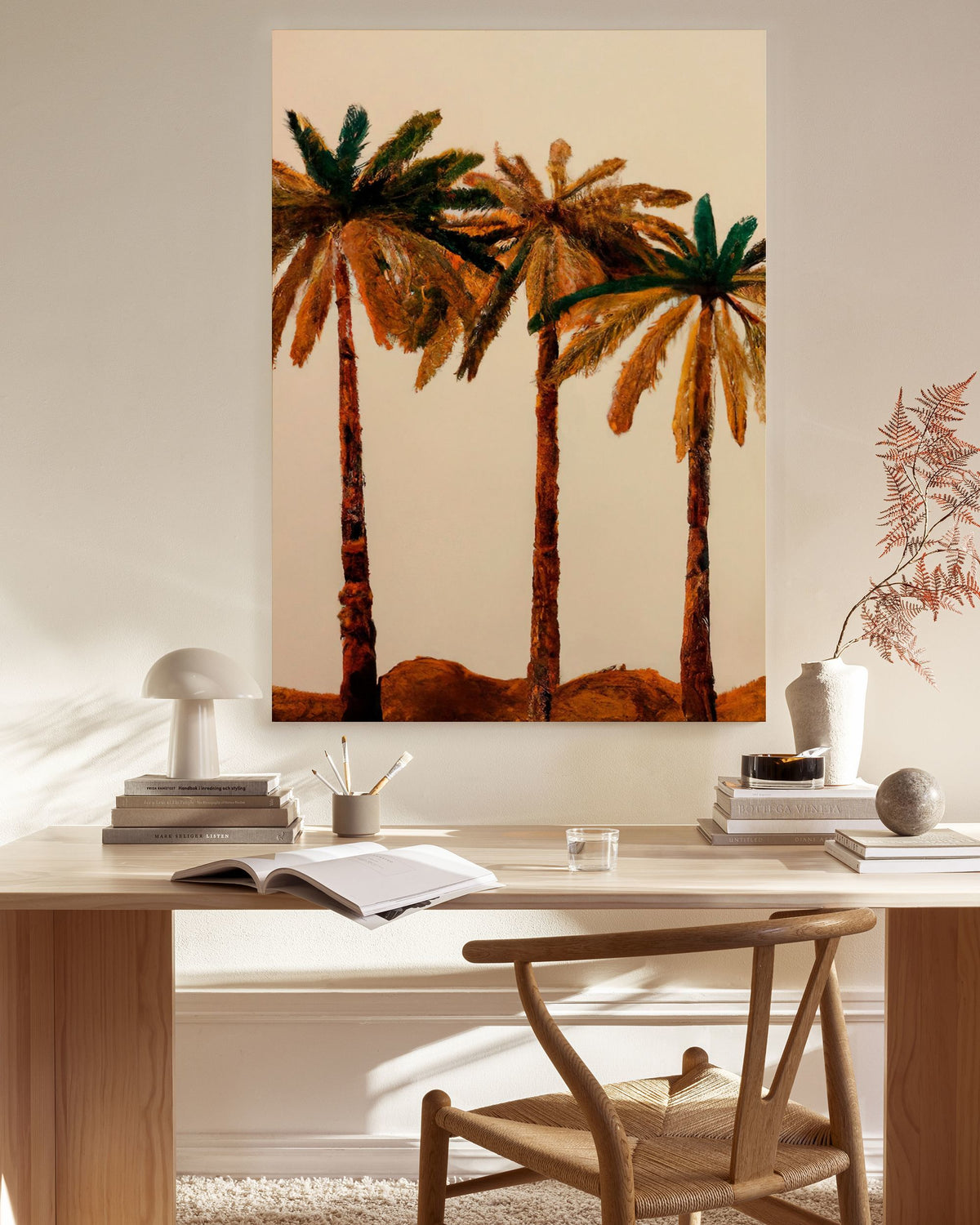 Merel Takken - Palm Trio Canvas print