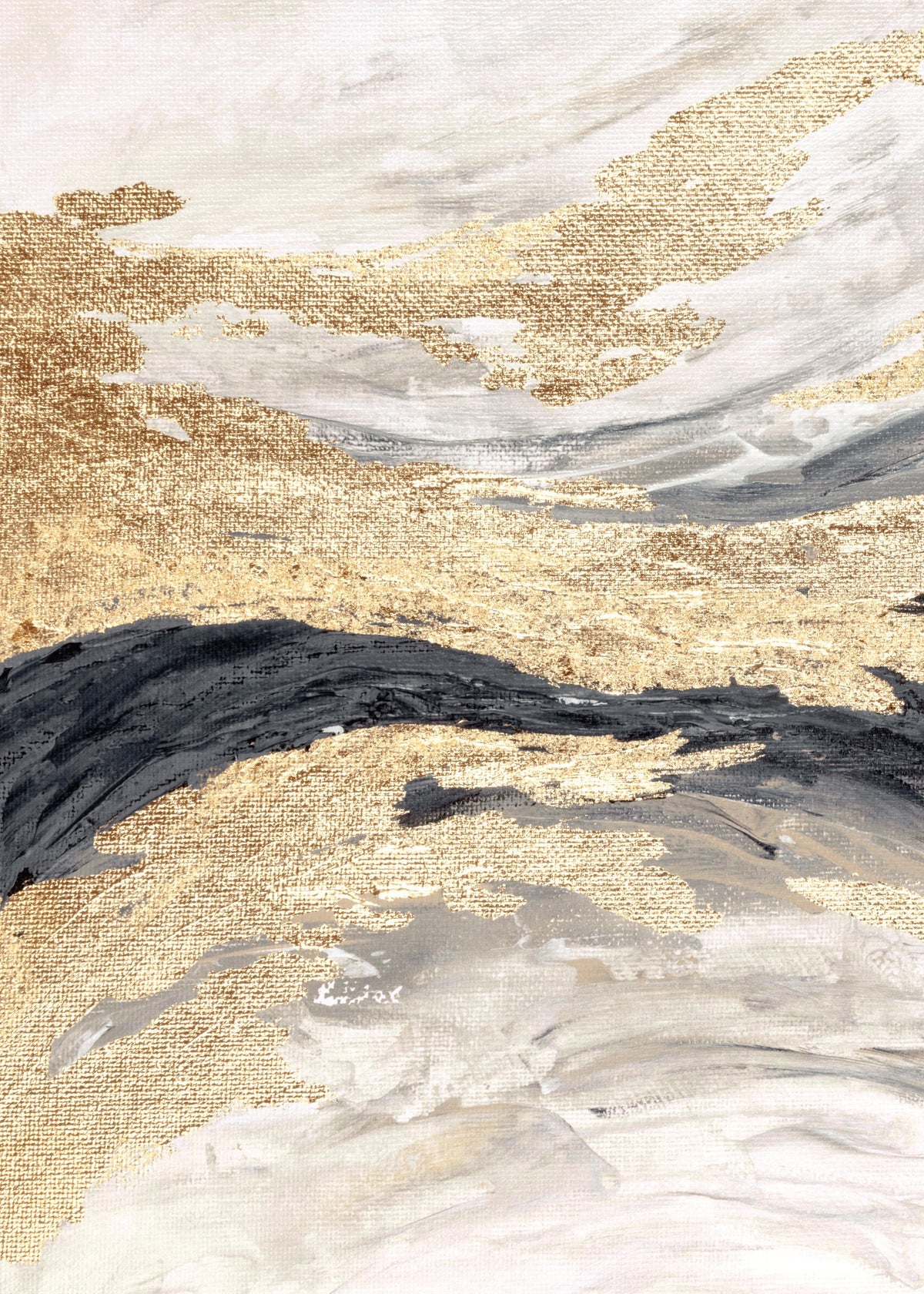 Gold Wave No1 Print