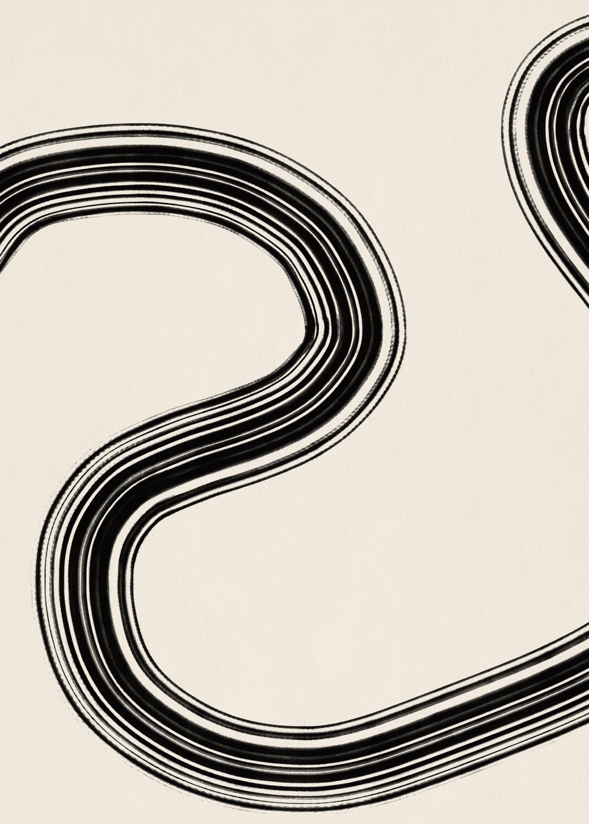 Black Curve No1 Print