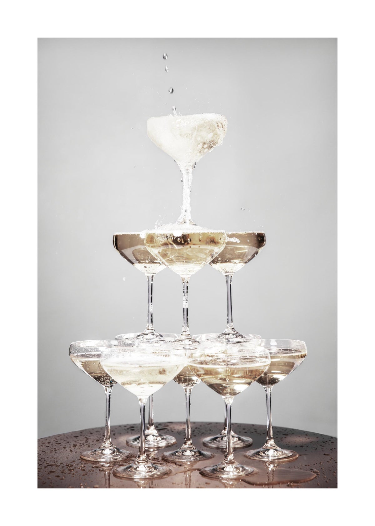 Champagne Pyramid Print