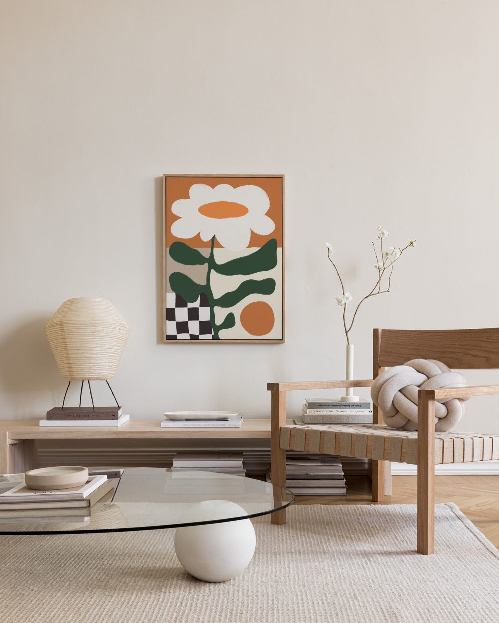 Retro Flower Canvas print