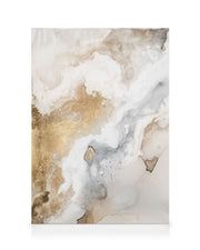 Beige Golden Flow No1 Canvas print