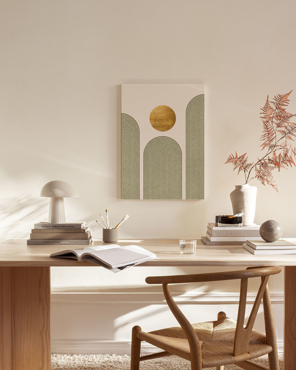 Green & Gold No2 Canvas print