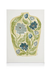 Linocut Vase Canvas print