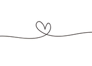 Line Heart Print