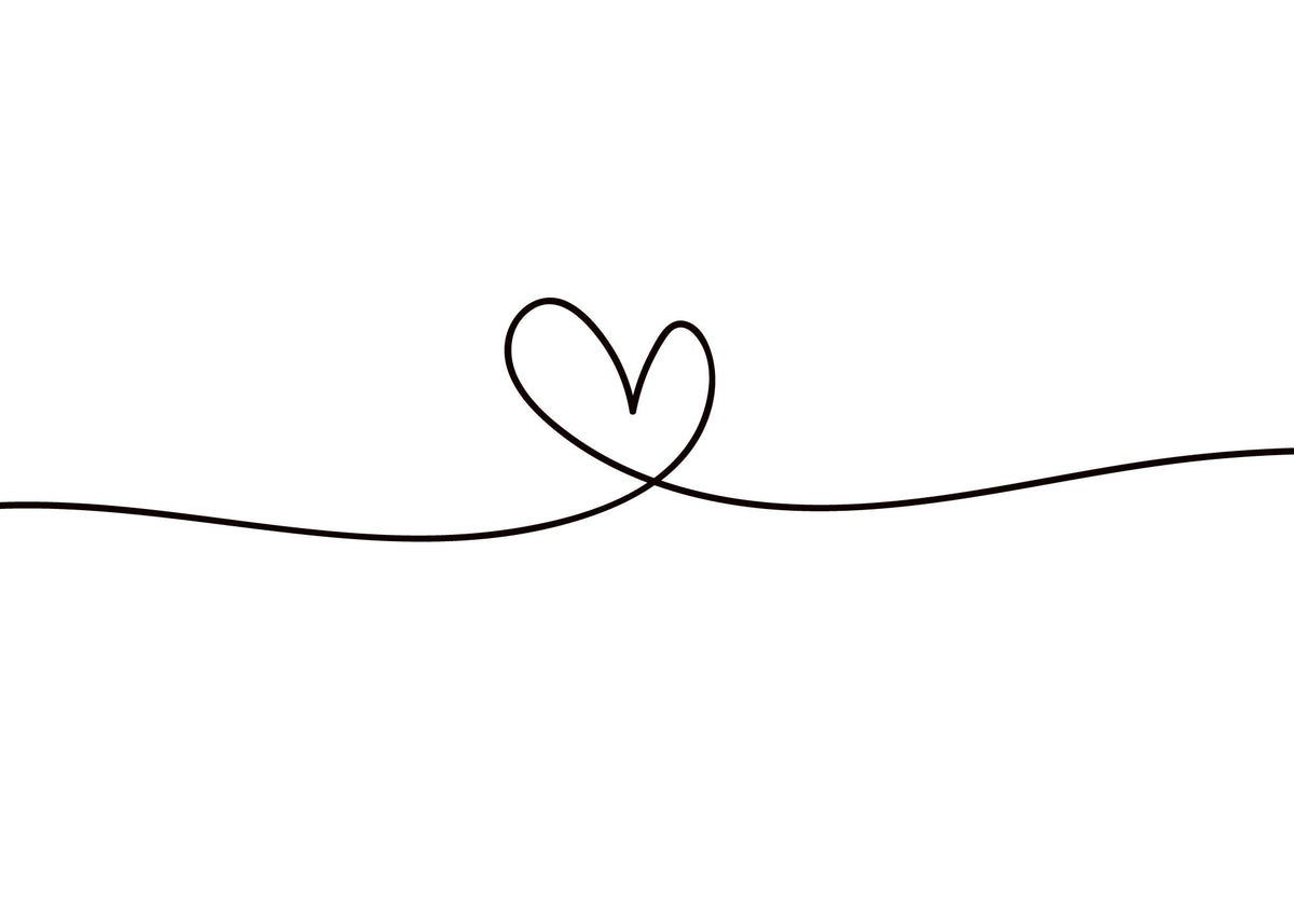 Line Heart Print
