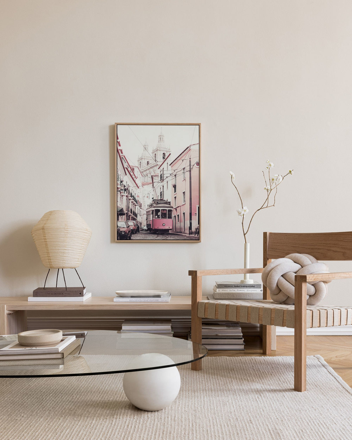 Pink Tram Canvas print