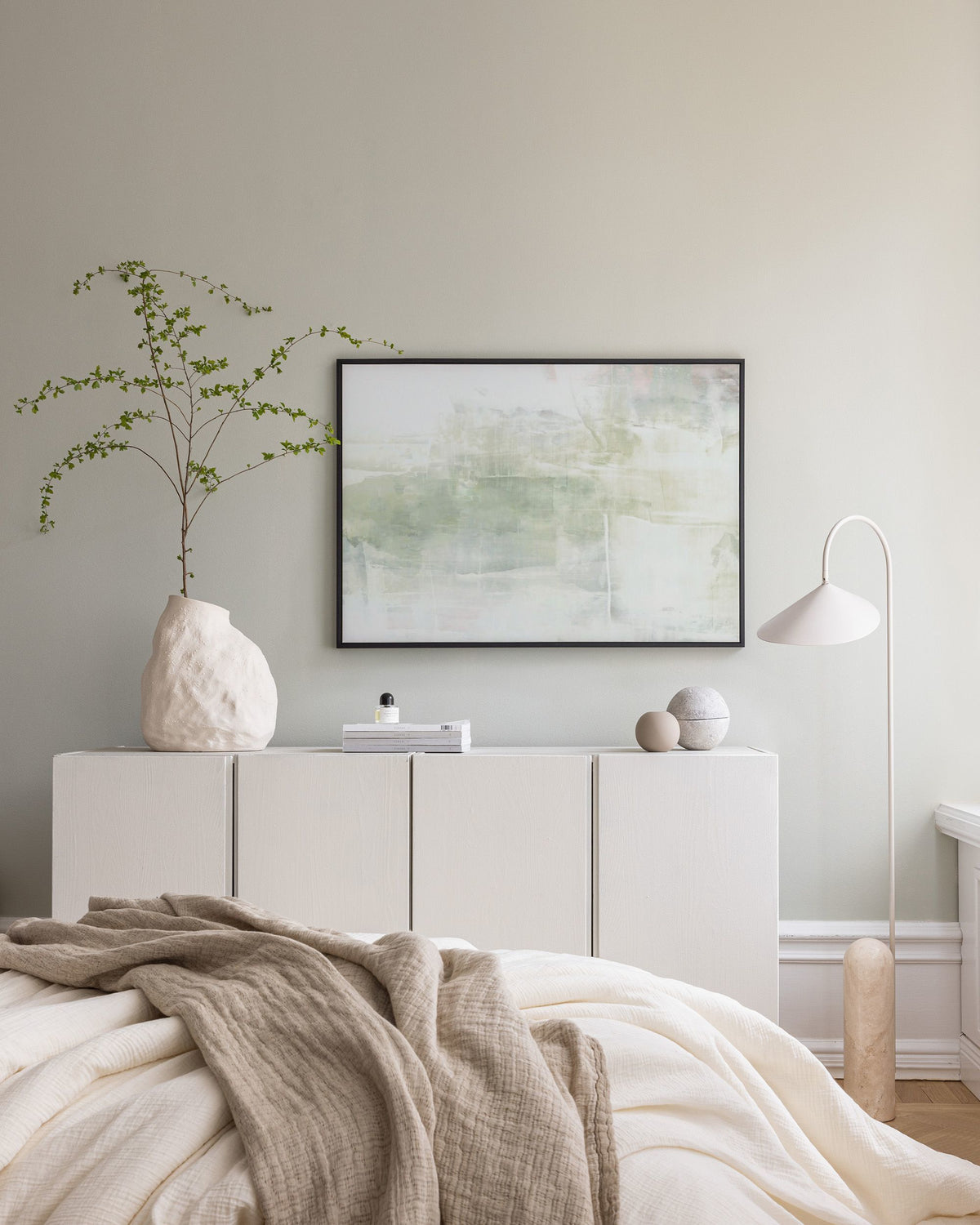 Green Abstract Painting Canvas print