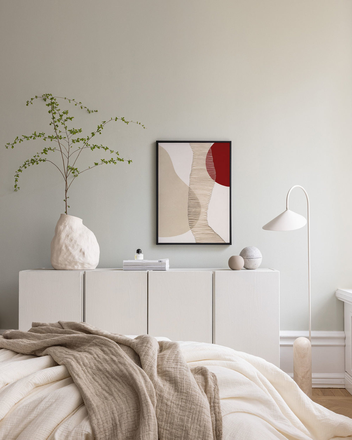Red and Beige Canvas print
