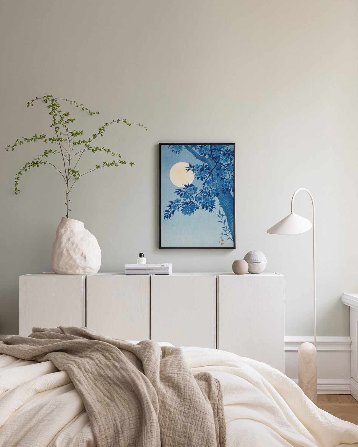 Ohara Koson - Blossoming Cherry on a Moonlit Night Canvas print