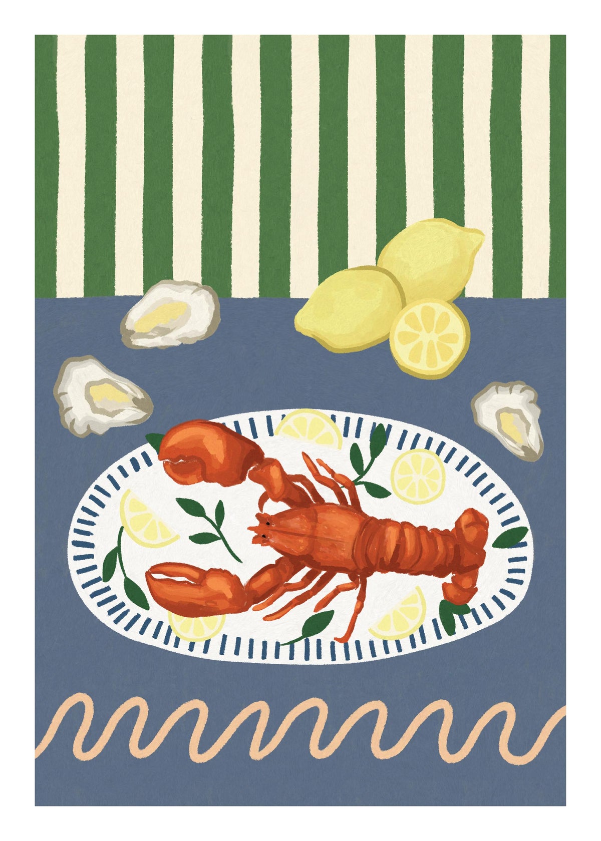 Lobster Plate Print