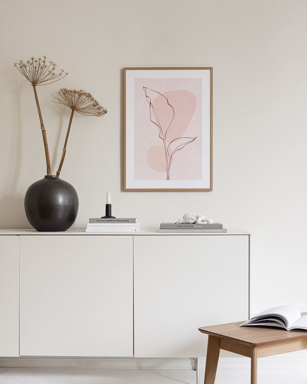 Pink Leaves No1 Print