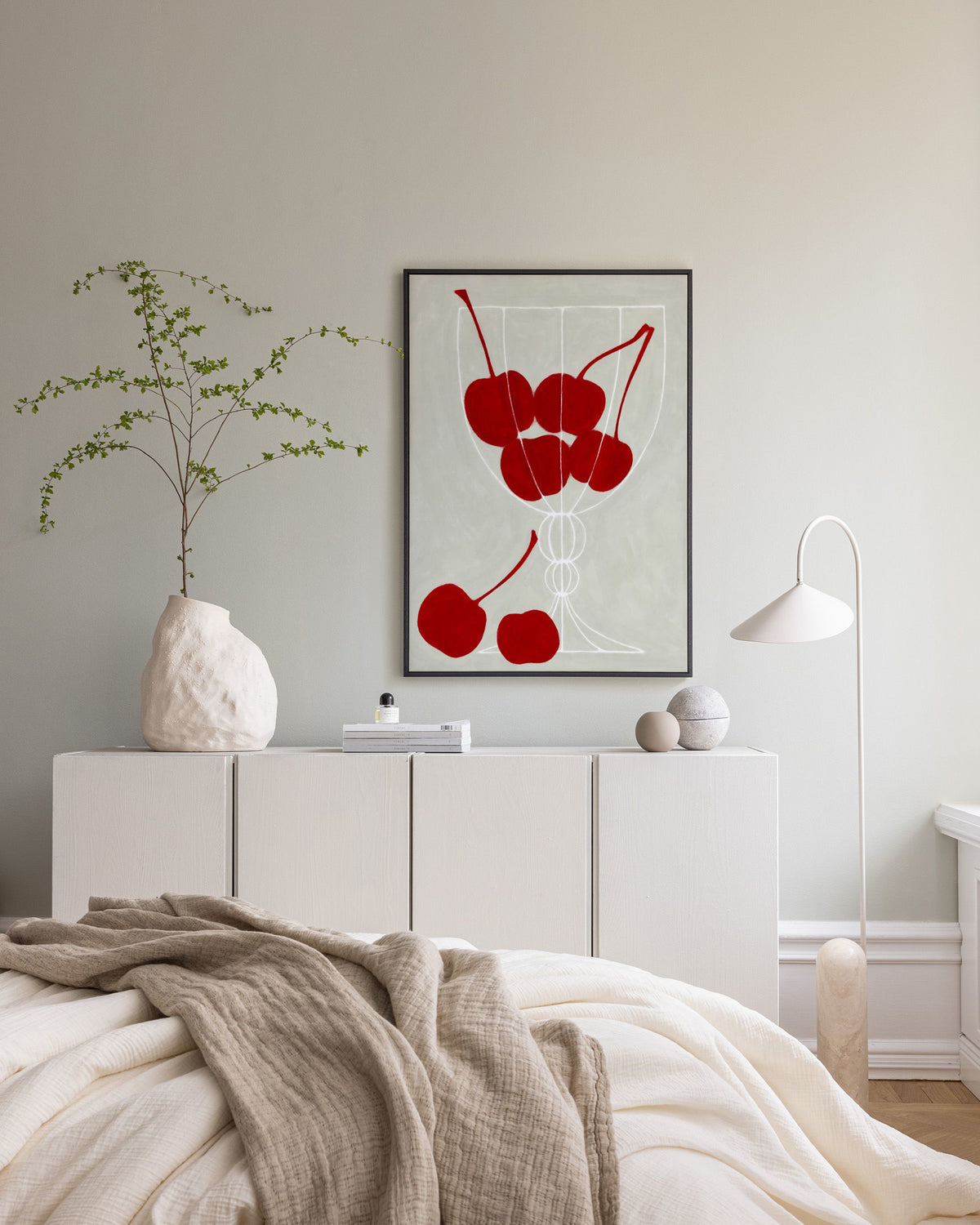 Kit Agar - Cherries Canvas print
