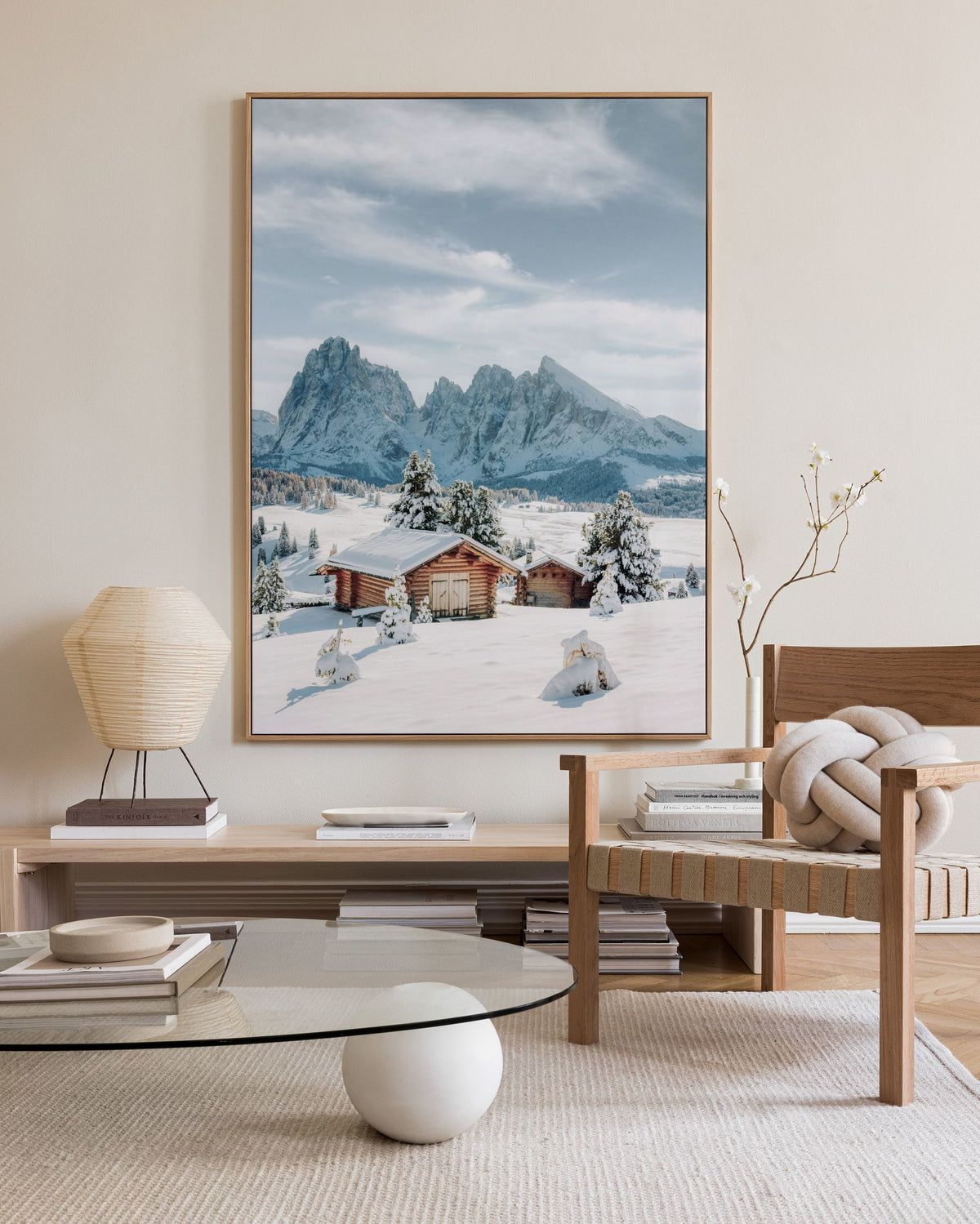 Snowy Seiser Alm Canvas print