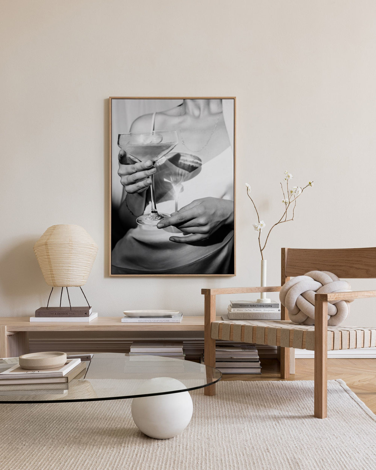 Drinking Champagne Canvas print
