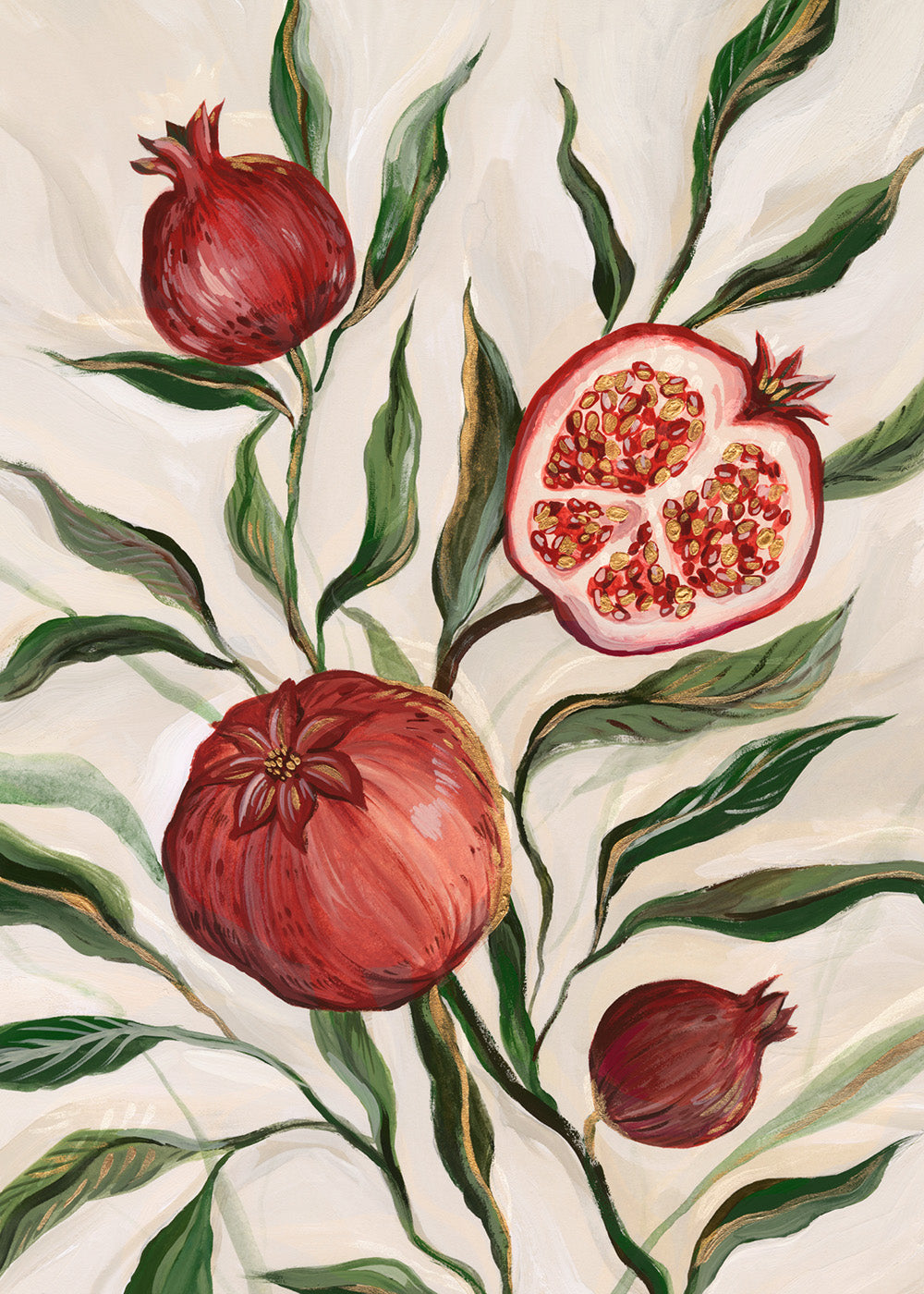 Gilded Pomegranate Print