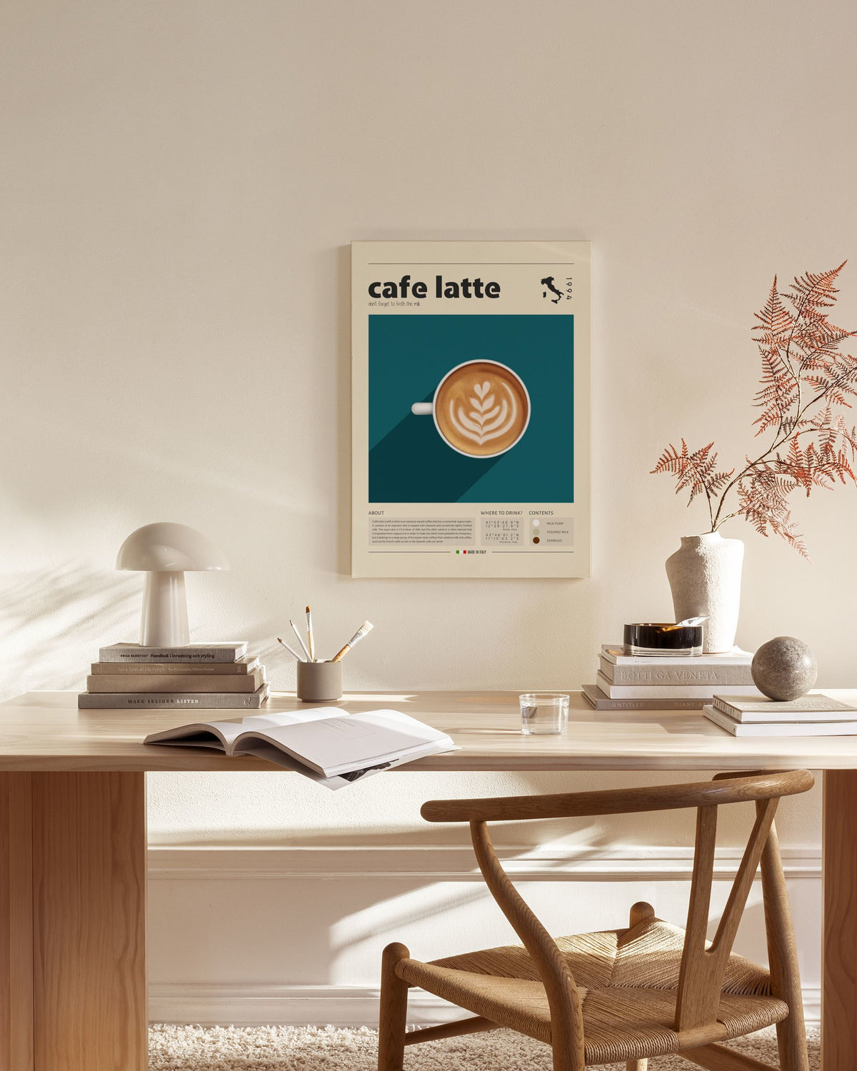 Cup of Cafe Latte Canvas print