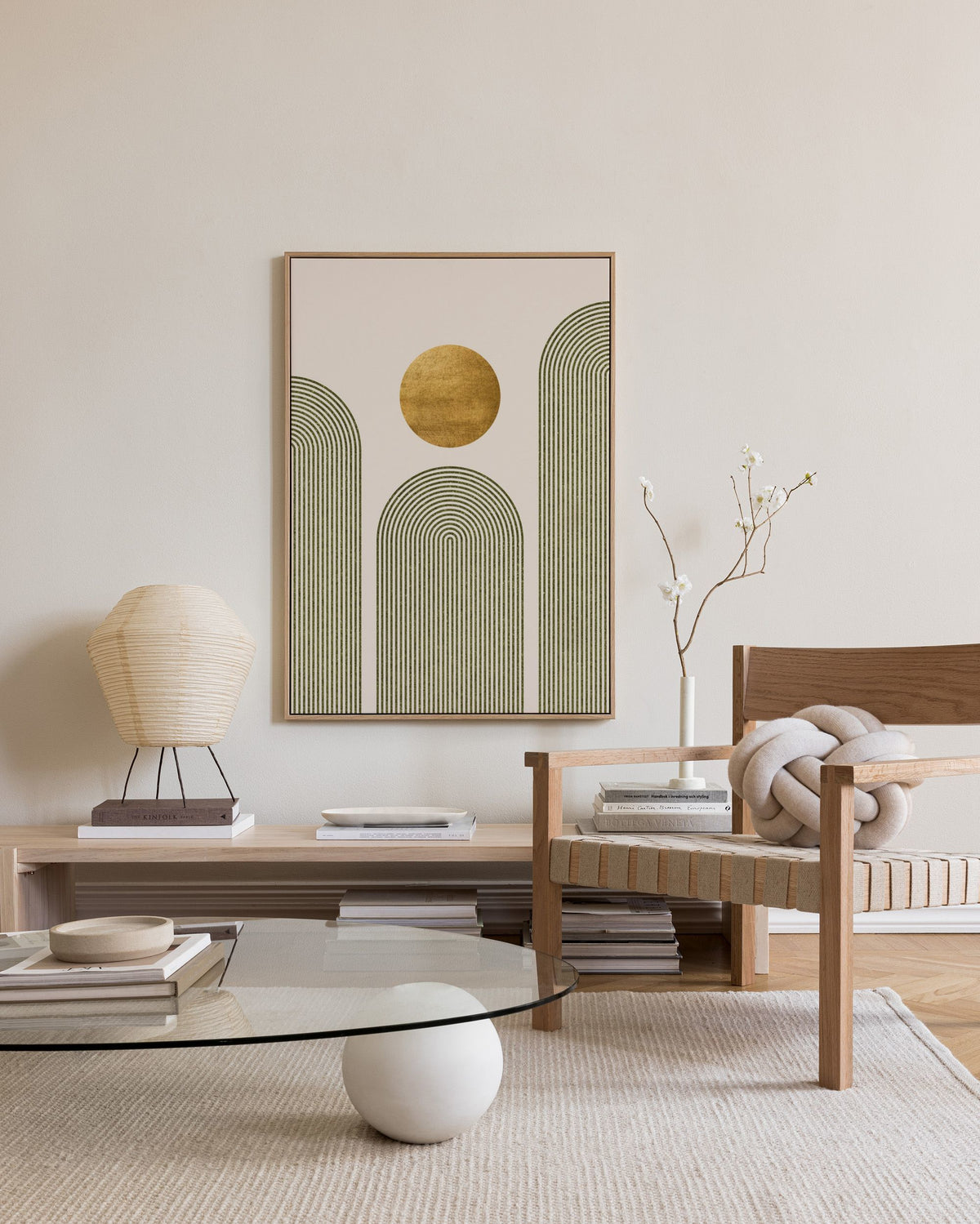Green & Gold No2 Canvas print