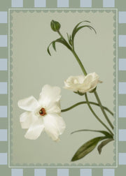 Checkered Flower No1 Print