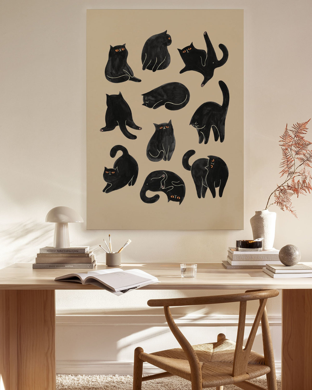 Kitty Yoga Canvas print