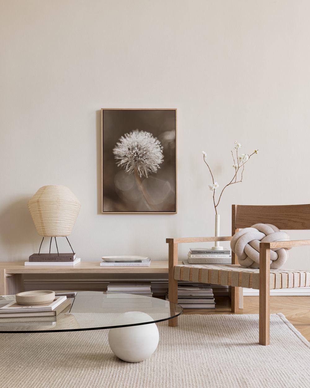 Dark Dandelion Canvas print