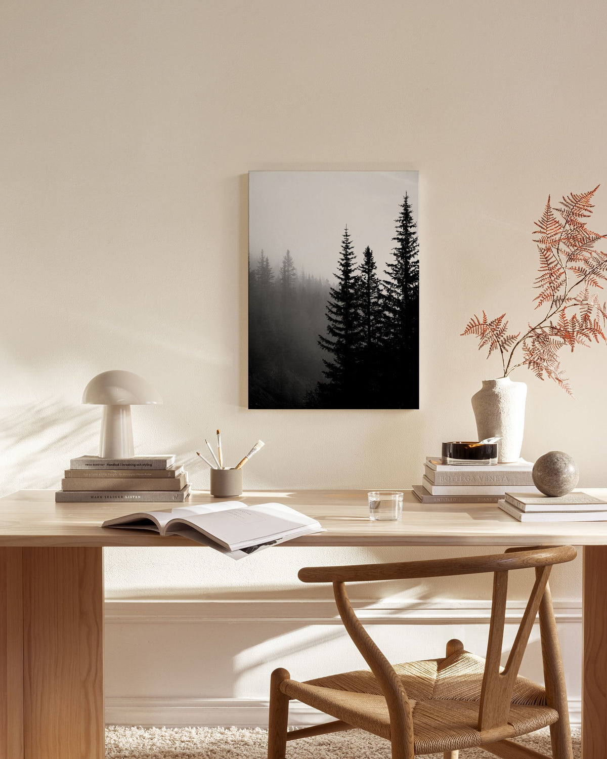 Tree Tops B&W Canvas print
