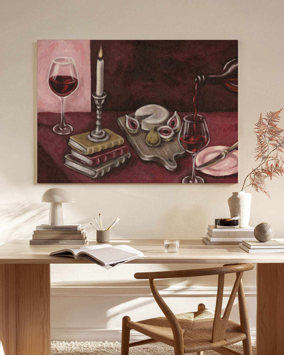 Bordeaux Table Canvas print
