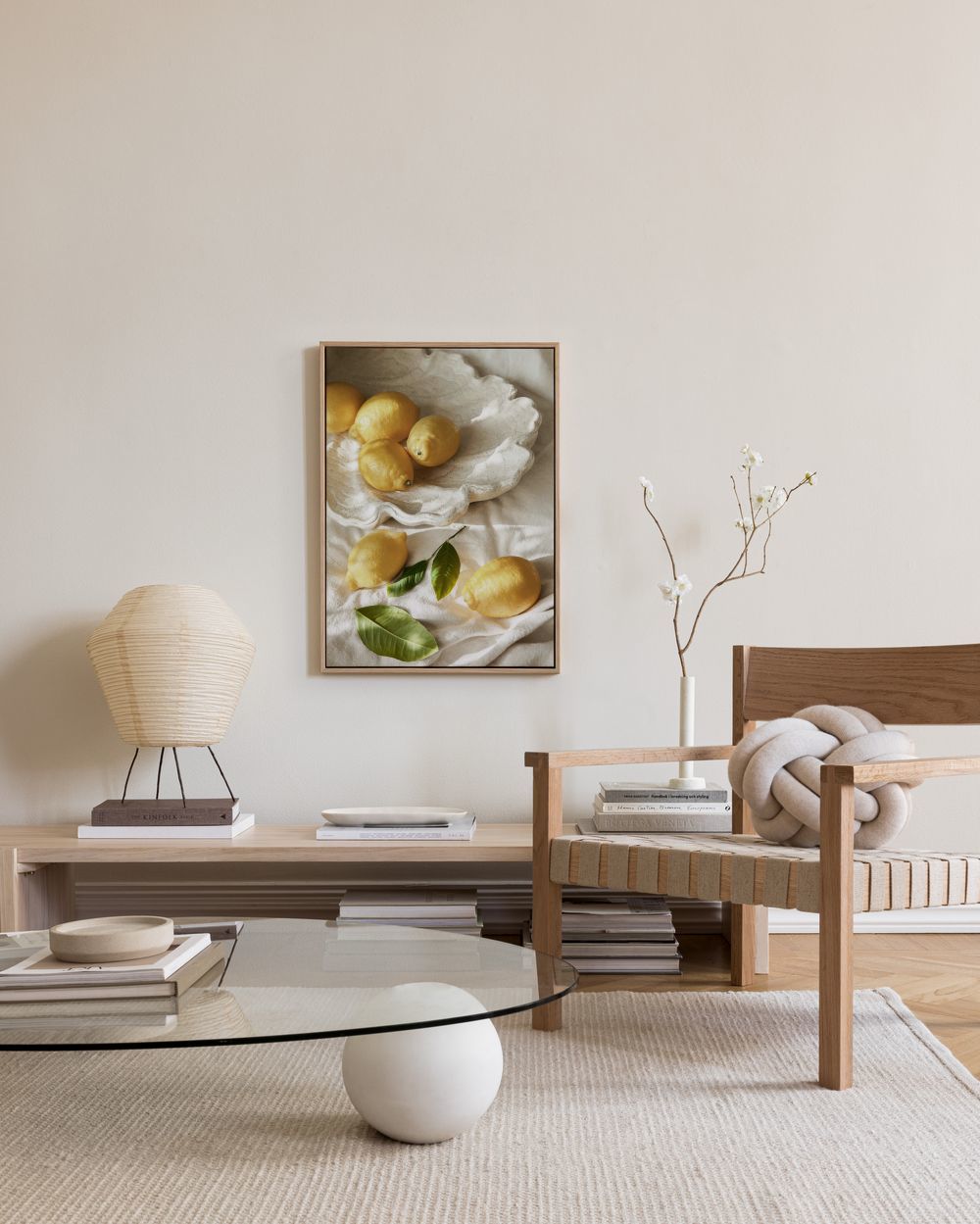 Lemons on a Plate Canvas