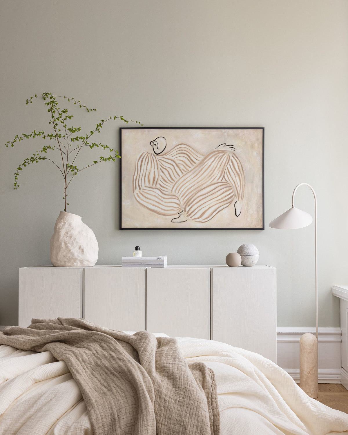 Figure in Beige Canvas print