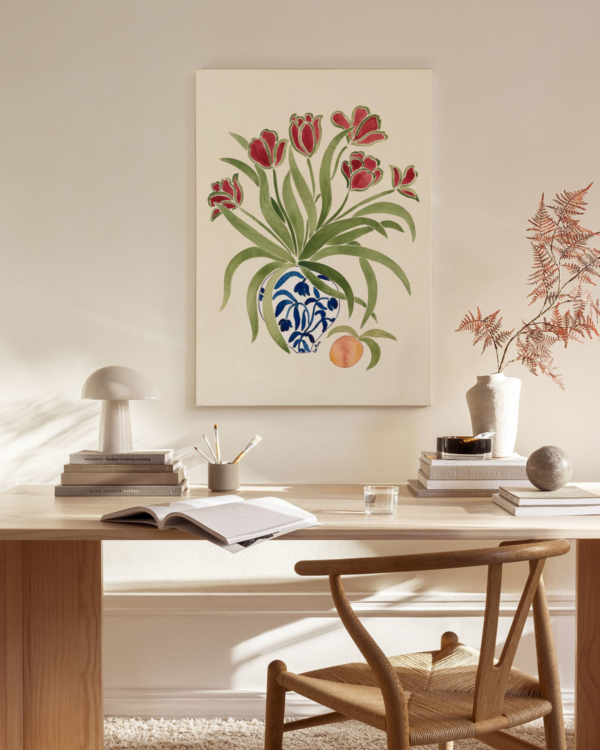 La Poire - Red Tulips Canvas print