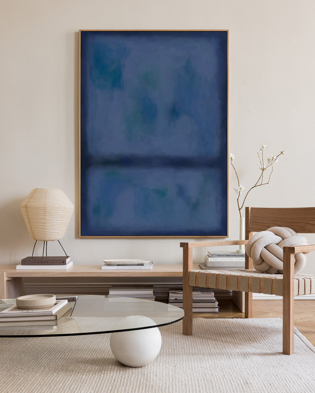 Division in Blue Canvas print