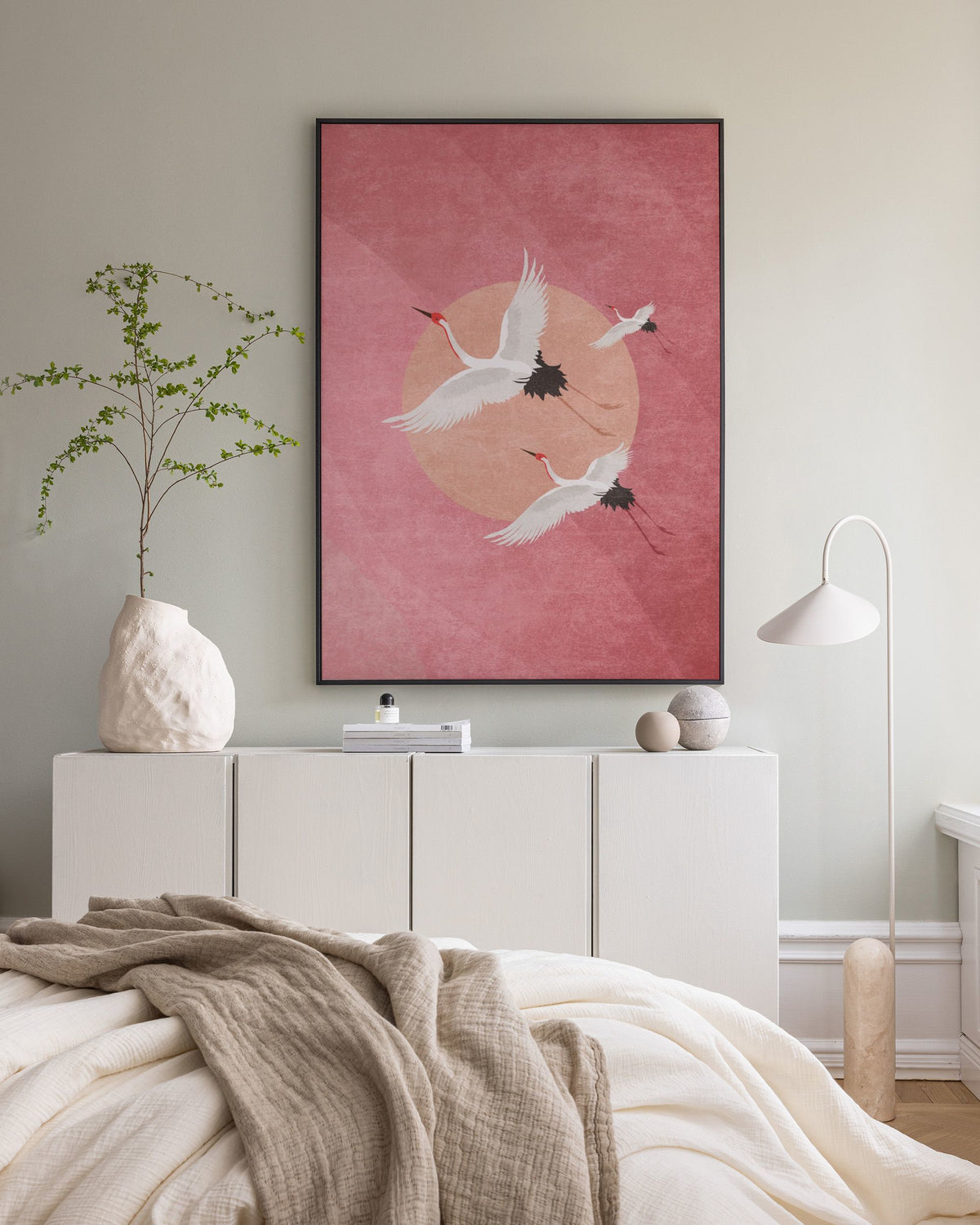 Flying Cranes Canvas print