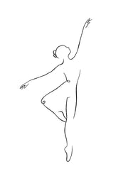 Ballerina Line Art Print
