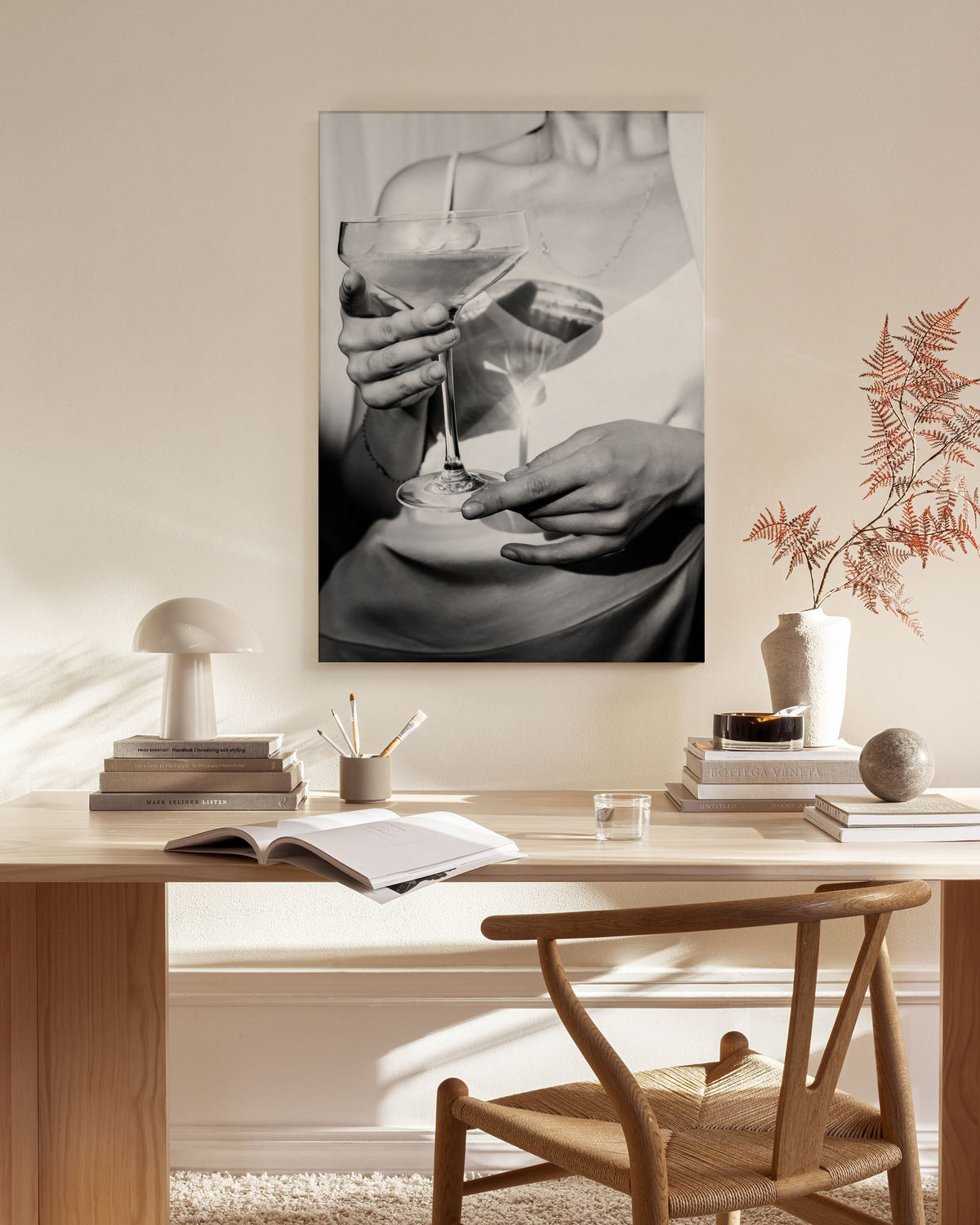 Drinking Champagne Canvas print