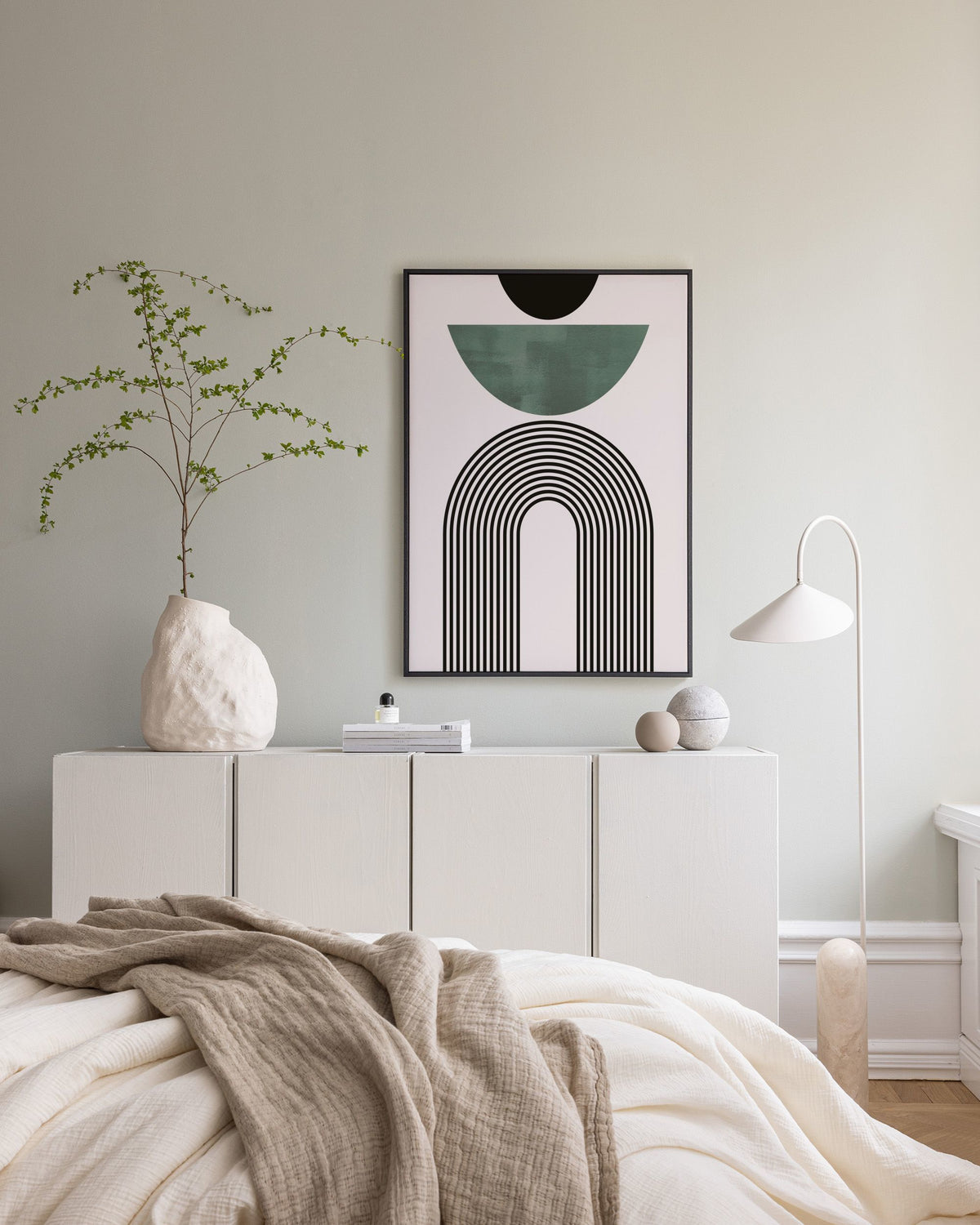Mid Century Green No2 Canvas print