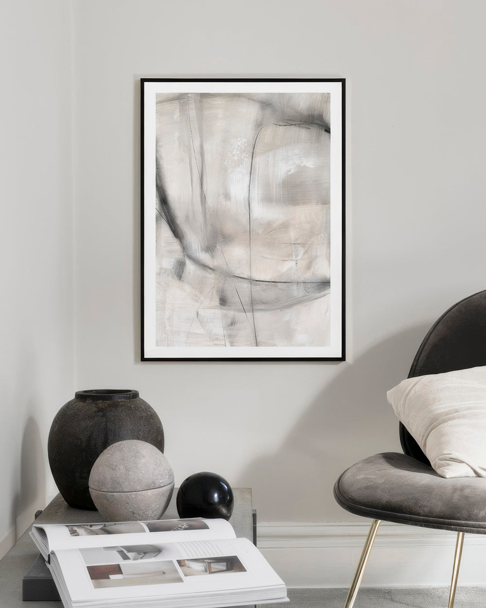 Abstract Greyscale No1 Print