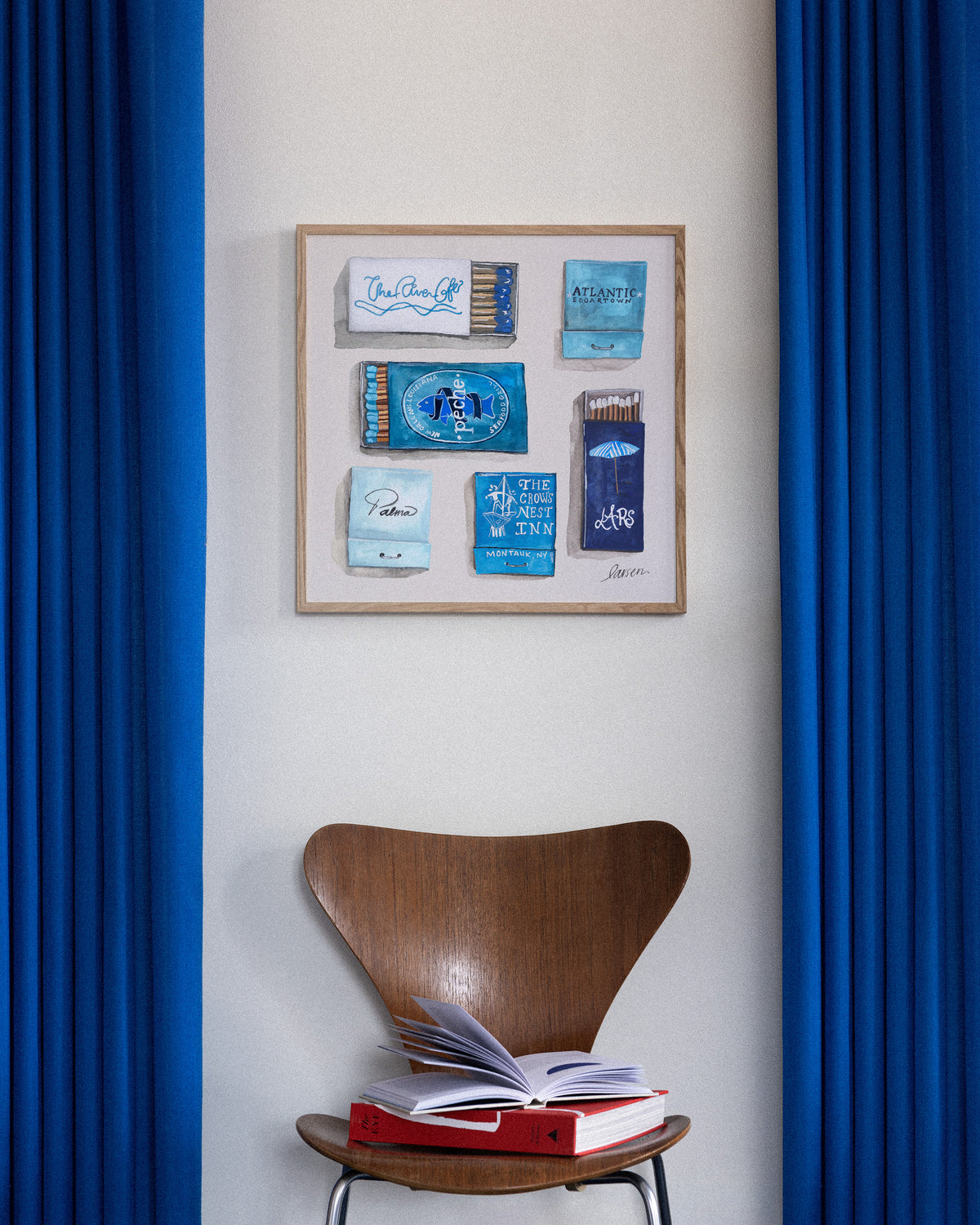 Larsen McDowell Art - Matchbook Collection Blue Poster