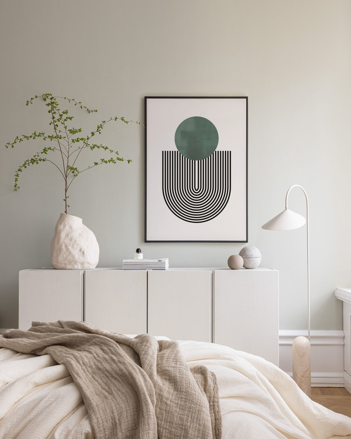 Mid Century Green No1 Canvas print