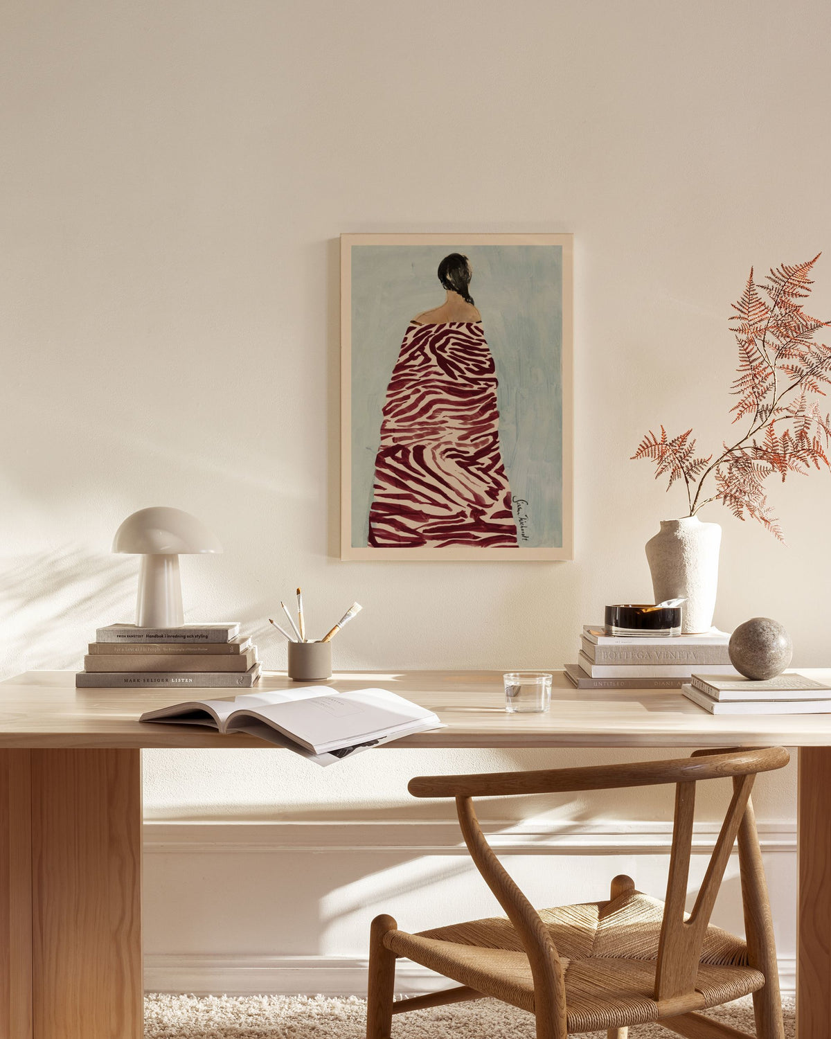 Sissan Richardt - Zebra Robe Canvas print