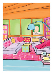 Colorful Living Room Print