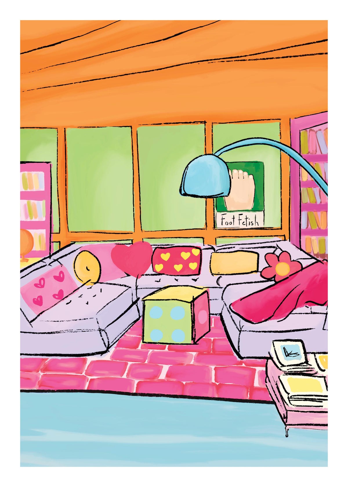 Colorful Living Room Print