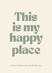 Happy Place Green Print