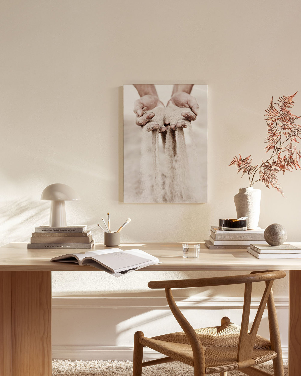 Sand Slipping Through Canvas print
