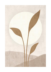 Beige Solar Print