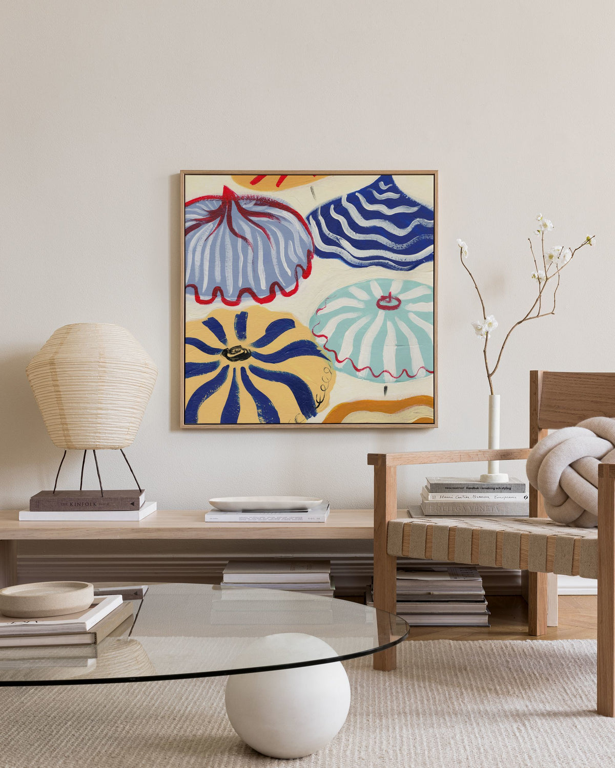 Riviera Parasols Canvas print