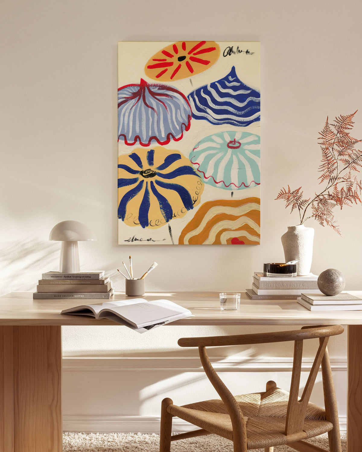 Riviera Parasols Canvas print