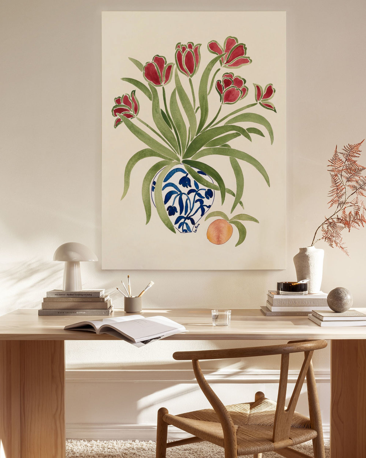 La Poire - Red Tulips Canvas print