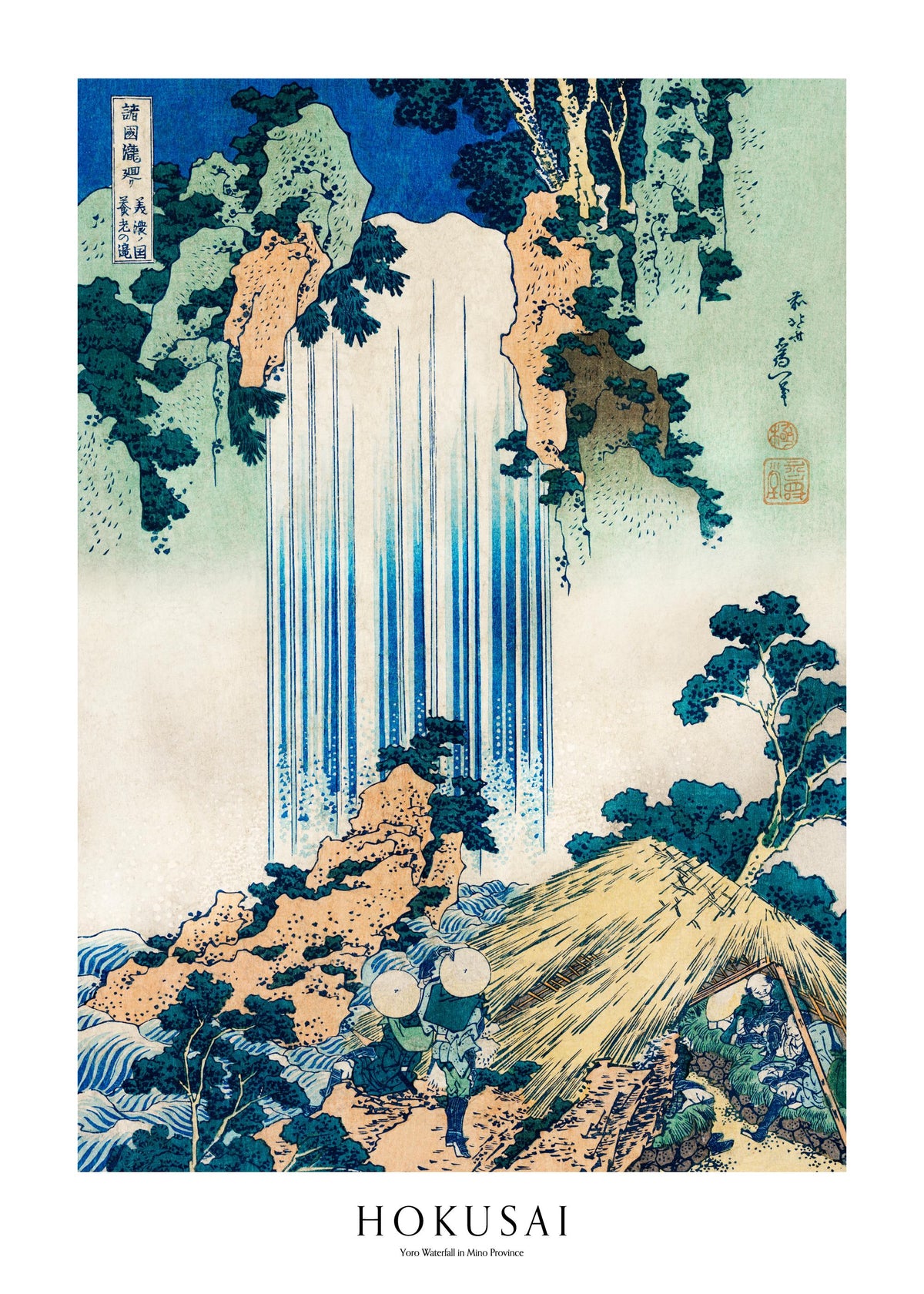 Hokusai - Yoro Waterfall in Mino Province Print
