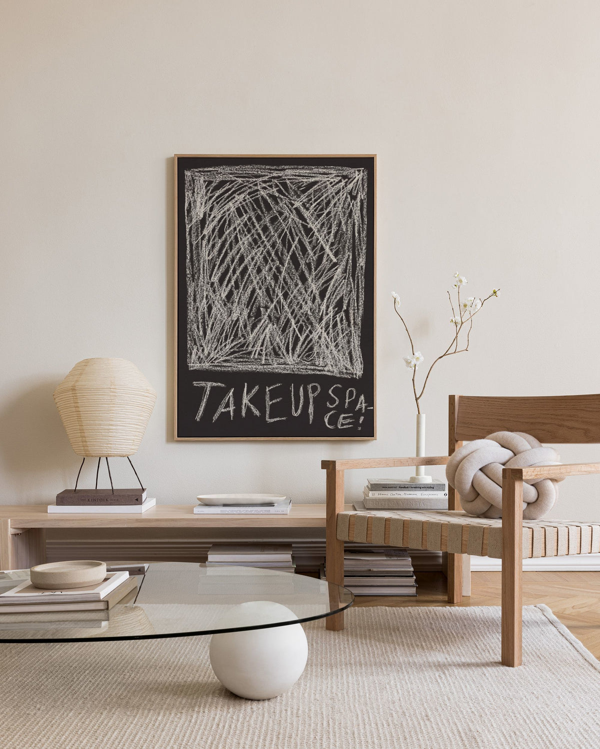 Scribbled Space Canvas print
